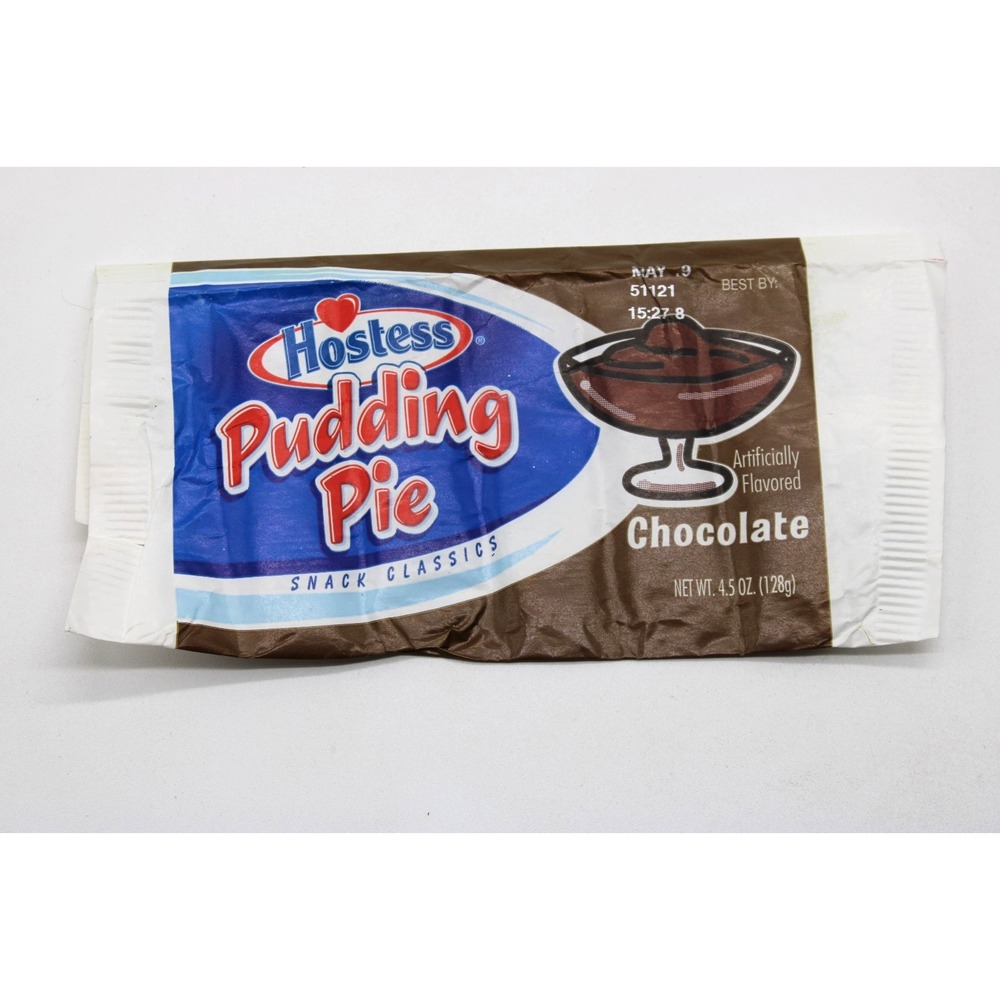 Hostess Pudding Pie Wrapper - RARE - Chocolate Pudding - Vintage 1980s